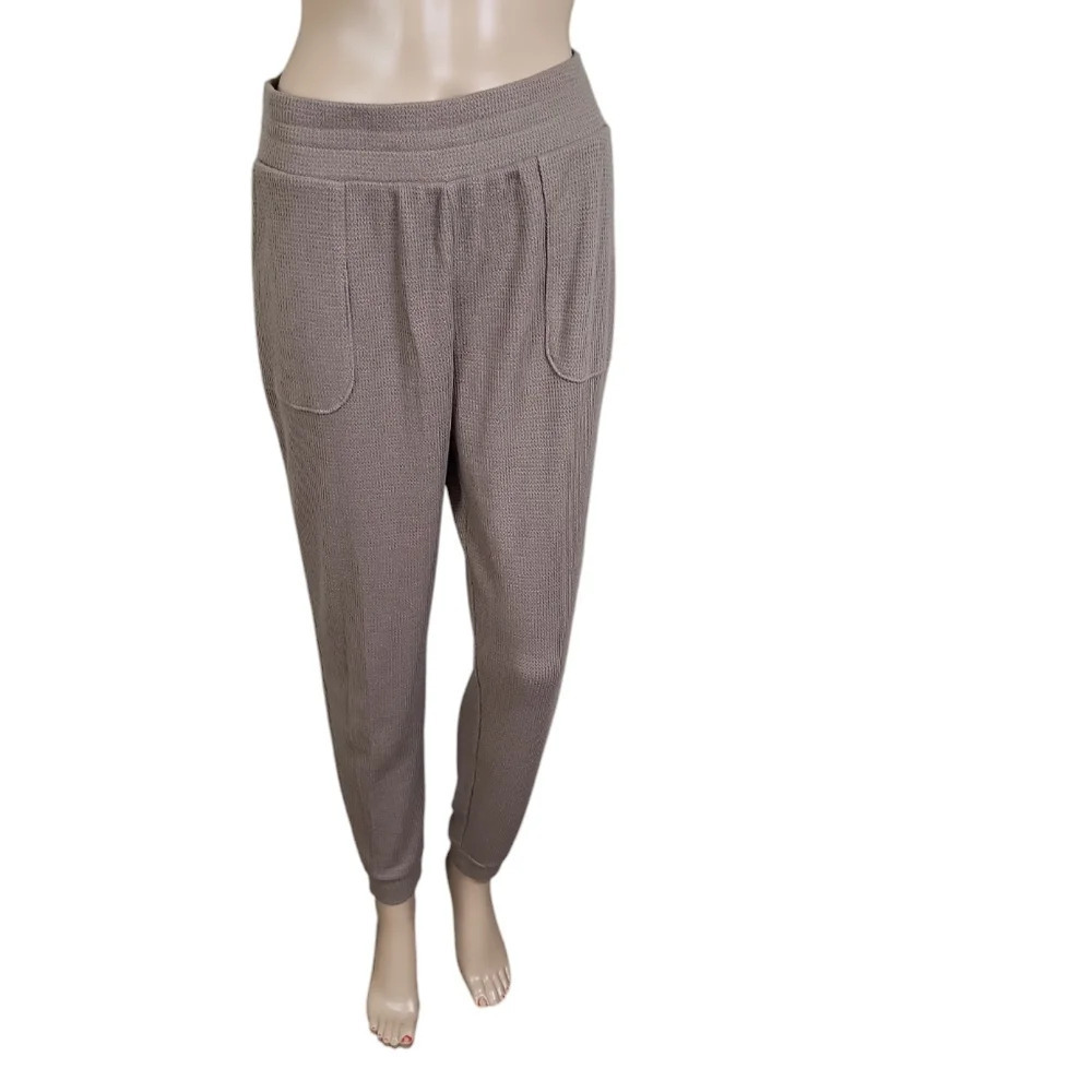 Zuda Waffle Jogger Pants Tan